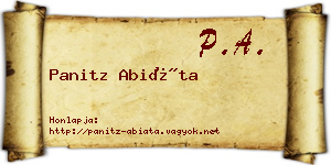 Panitz Abiáta névjegykártya